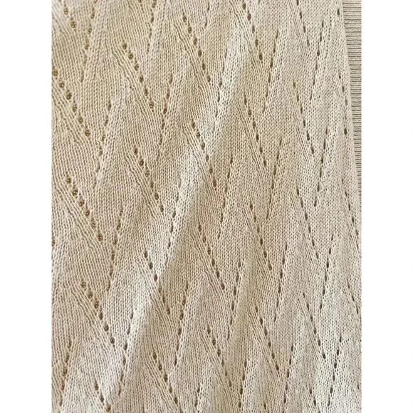 JM Collection Womens Oversized Ribbed 3/4 Sleeves Tan Open-Front Cardiga… - Picture 5 of 6